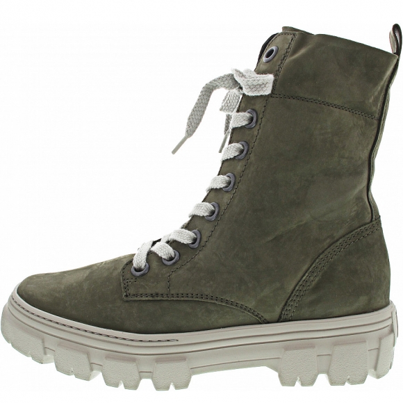 Paul Green Damen Schnürstiefel In Oliv Paul Green Damen Schnürstiefel In Oliv