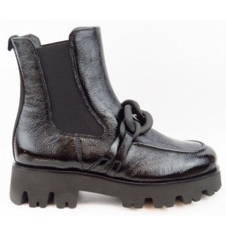 Paul Green Damen Knautschlack Chelsea Boot In 0 Schwarz Paul Green Damen Knautschlack Chelsea Boot In 0 Schwarz