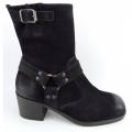 Paul Green Damen Grained Nubuk Stiefelette In Schwarz Paul Green Damen Grained Nubuk Stiefelette In Schwarz
