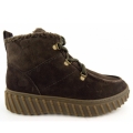 Paul Green Damen Velour Mocca Boots In Braun
