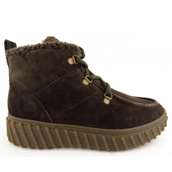 Paul Green Damen Velour Mocca Boots In Braun Paul Green Damen Velour Mocca Boots In Braun