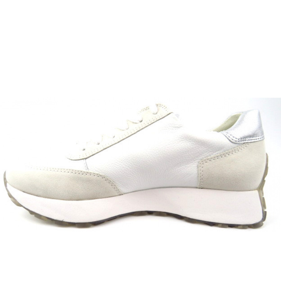 Paul Green Damen Nubuk Mastercalf Soft Sneaker In 1 White/Offw