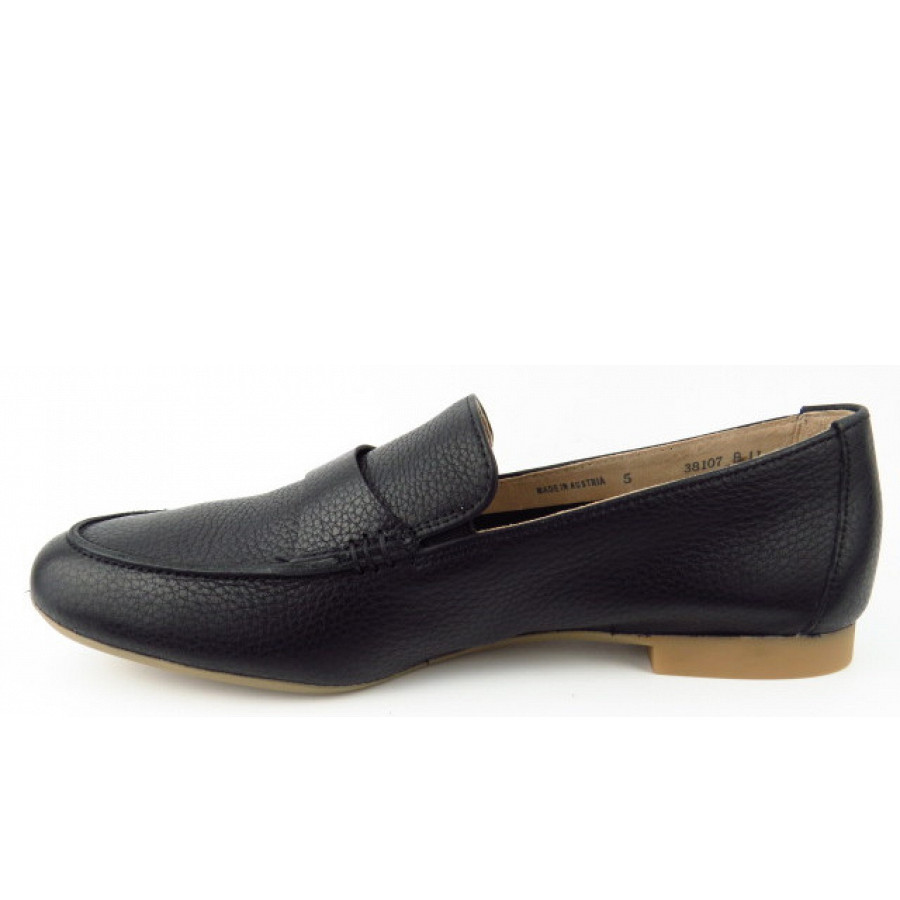 Paul Green Damen Easy Grainded Black Slipper In Schwarz