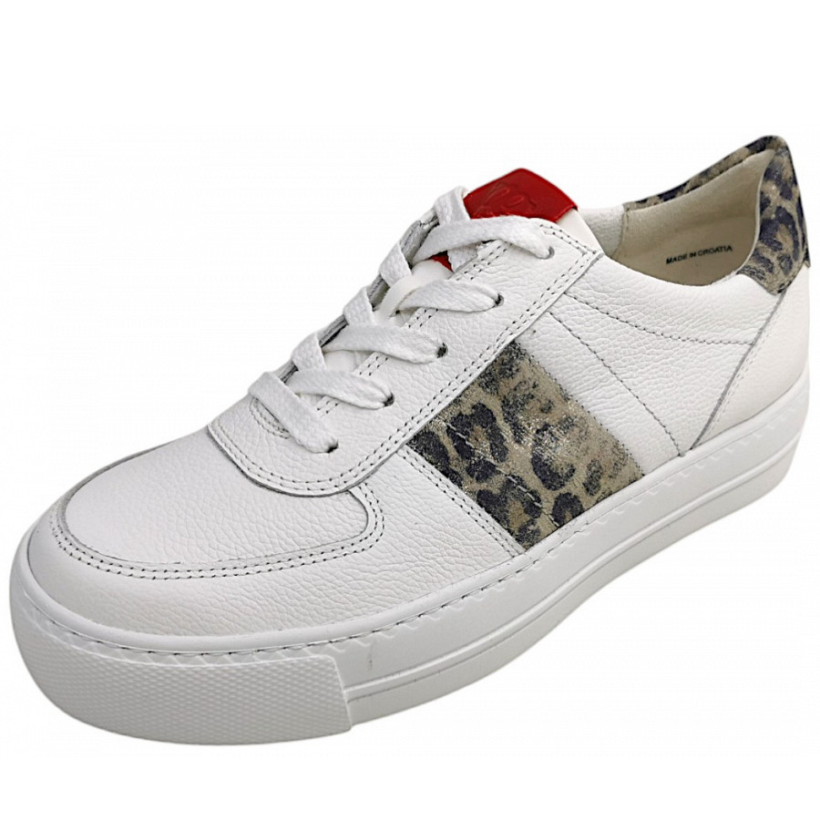 Paul Green Damen Schnürer In White/Almond/Leo 177
