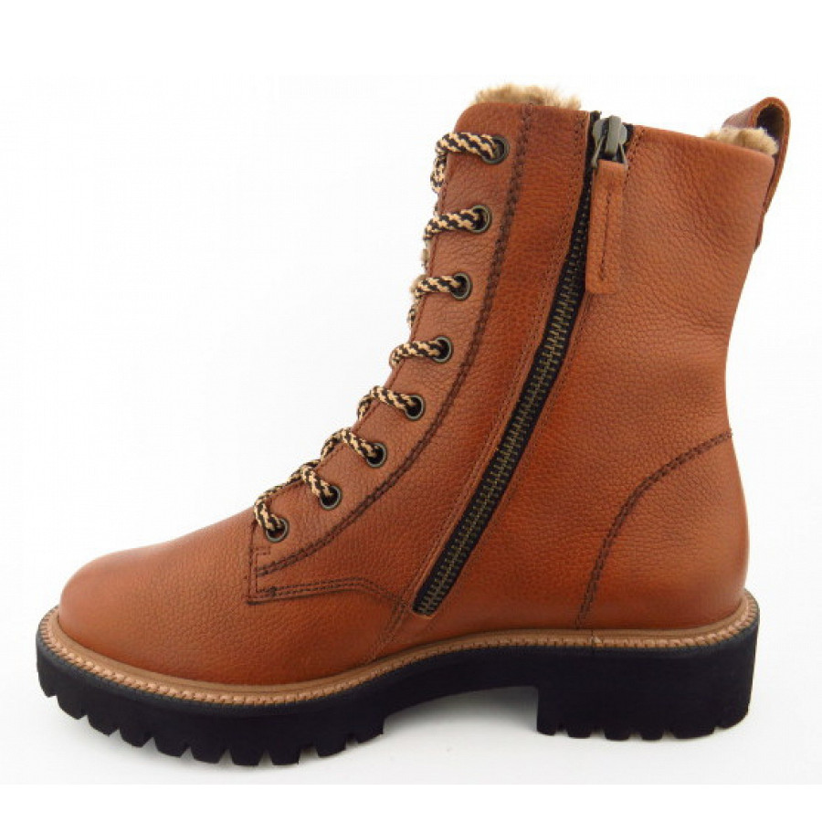 Paul Green Damen Calf Cognac Stiefelette In Mittelbraun