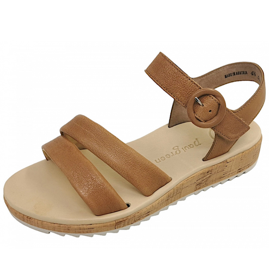 Paul Green Damen Washed Kid Cuoio Sandalette In 015 Cuoio