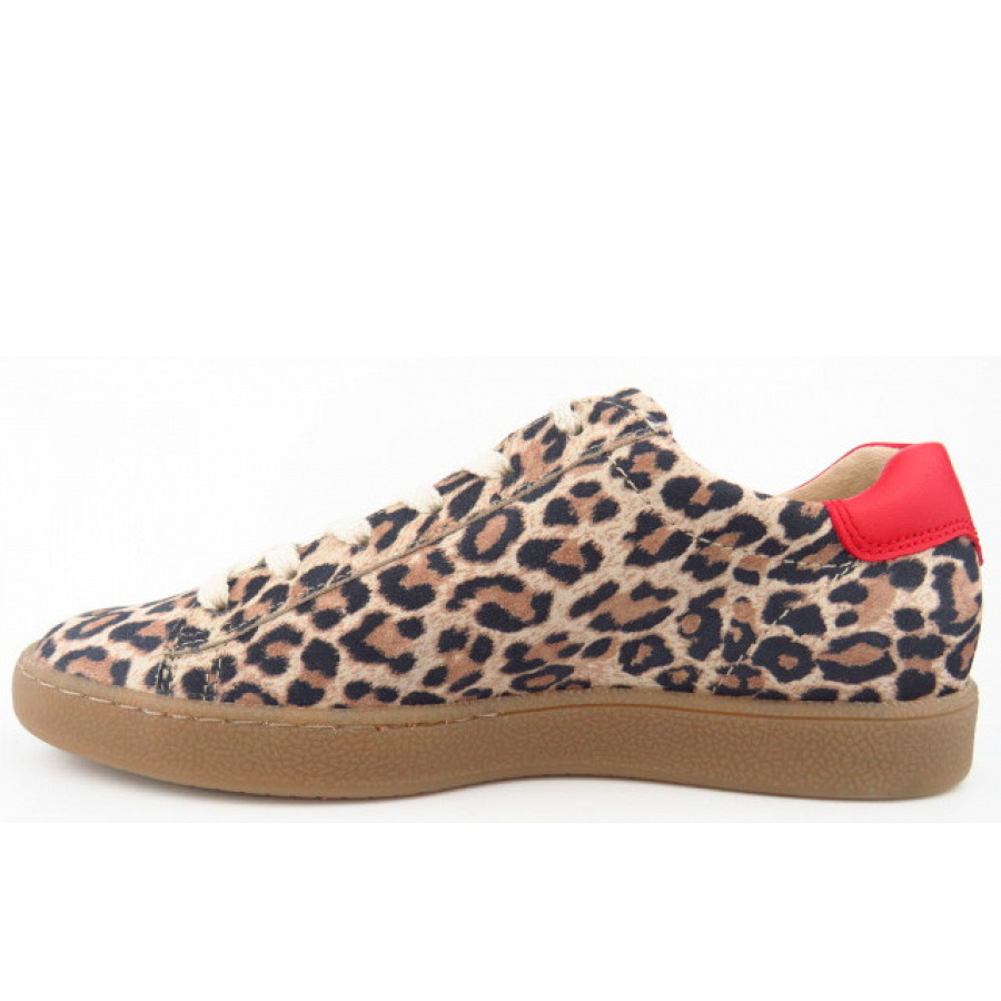 Paul Green Damen Leo Nappa Dessert Salsa Sneaker Low In Leopard-Muster
