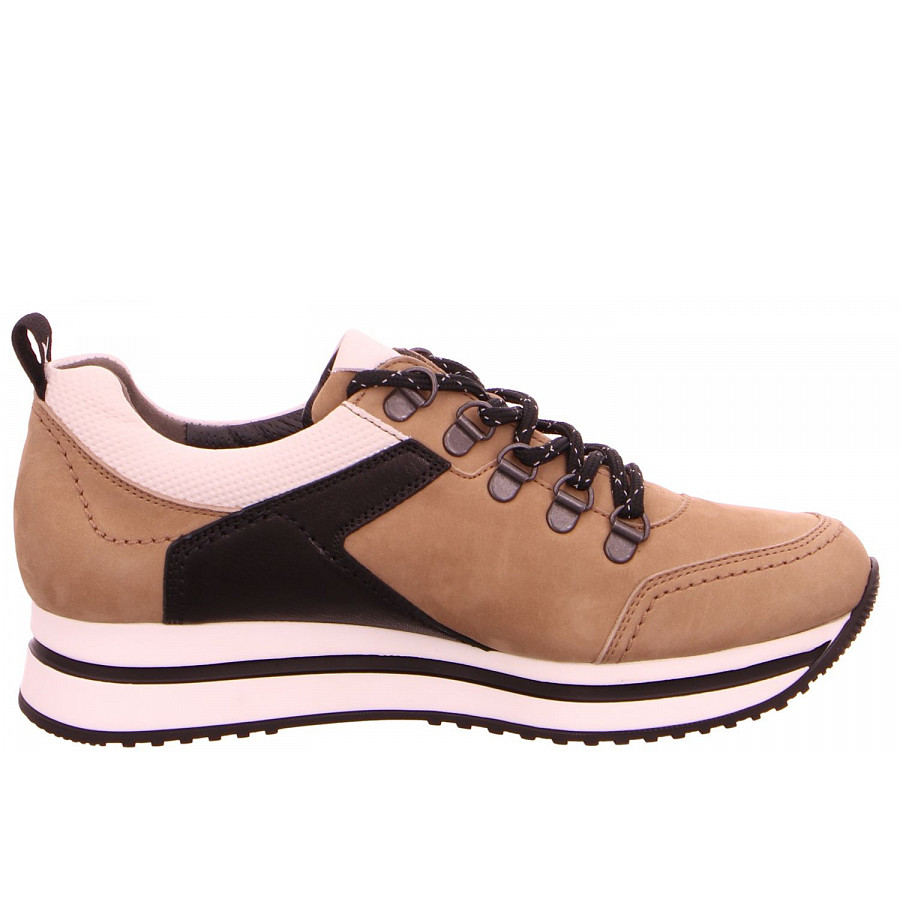 Paul Green Damen 4879 Sneaker Low In Hellbraun/Schwarz
