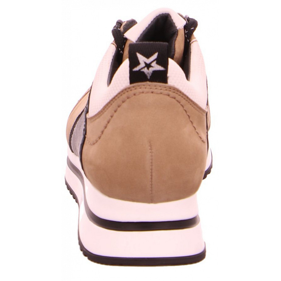 Paul Green Damen 4879 Sneaker Low In Hellbraun/Schwarz