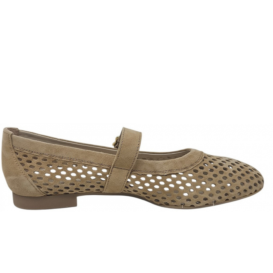 Paul Green Damen Spangenballerina In Beige Dakar