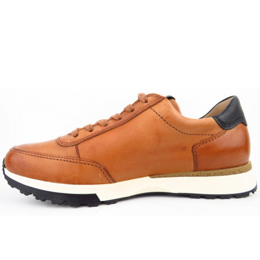 Paul Green Damen Sneaker Calf Cuoio Sneaker Low In Mittelbraun