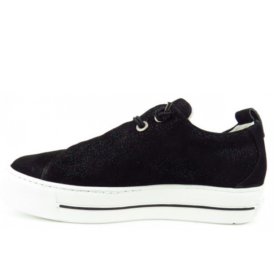 Paul Green Damen Glaxy Black Gummizug Sneaker In 9 Schwarz