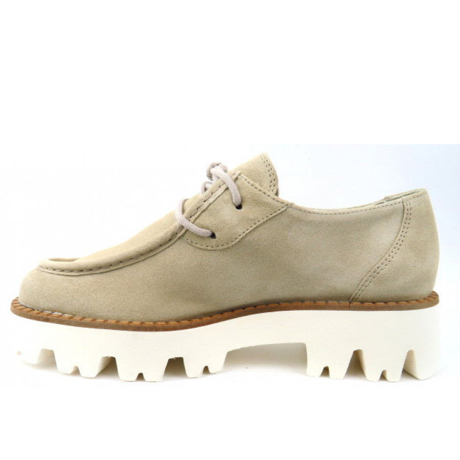 Paul Green Damen Soft Nubuk Biscuit Schnürer In Biscuit
