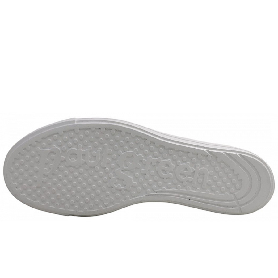 Paul Green Damen Sportlicher Schnürer In 067 White/Sand