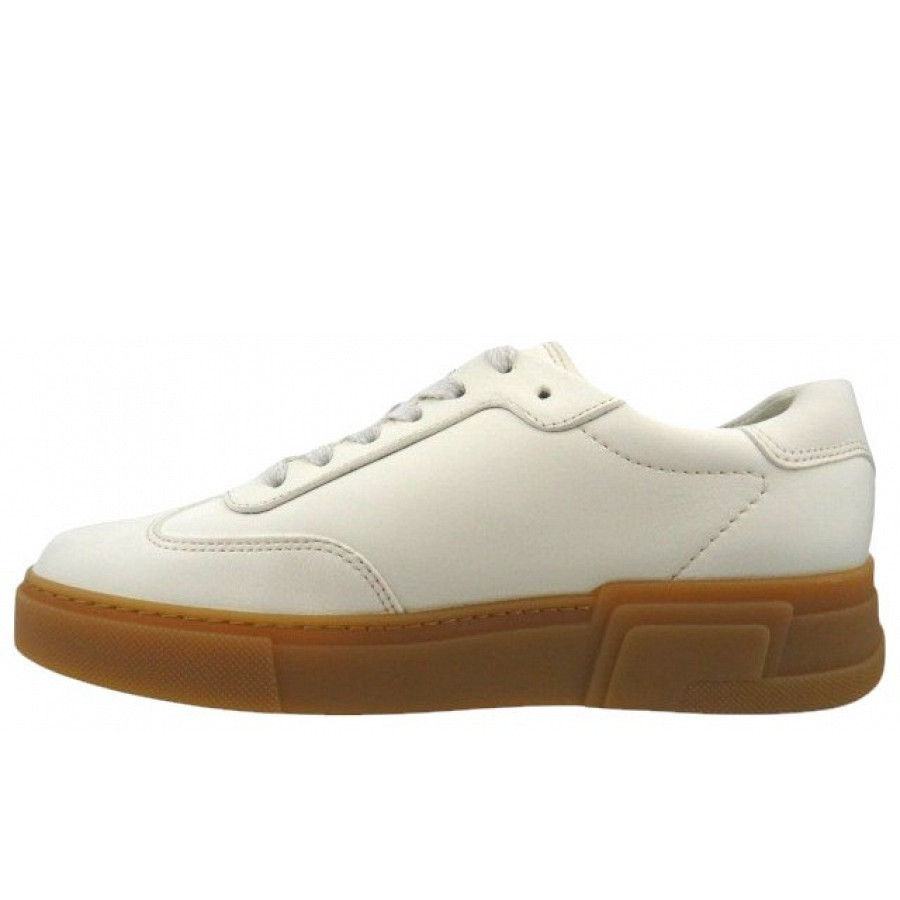 Paul Green Damen Star Nappa Cream Sneaker Low In Weiß
