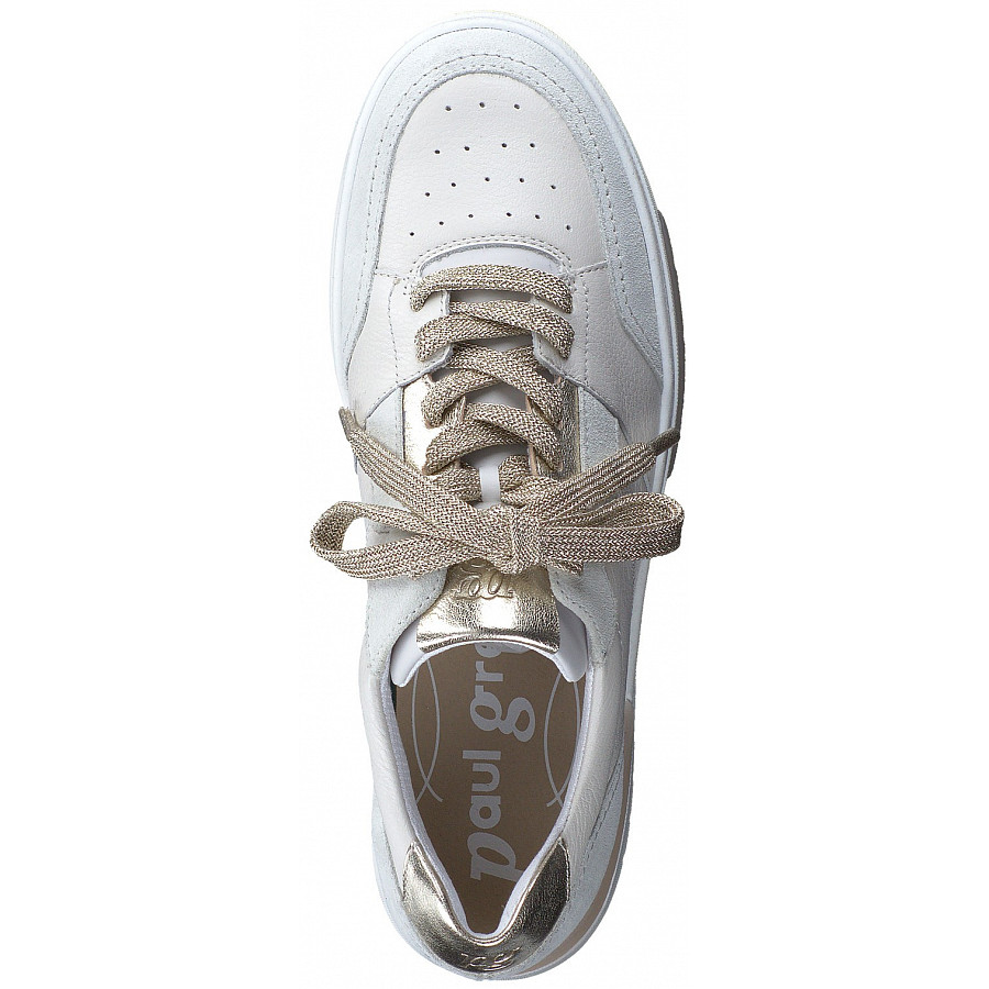 Paul Green Damen Sportlicher Schnürer In Ice Ivory
