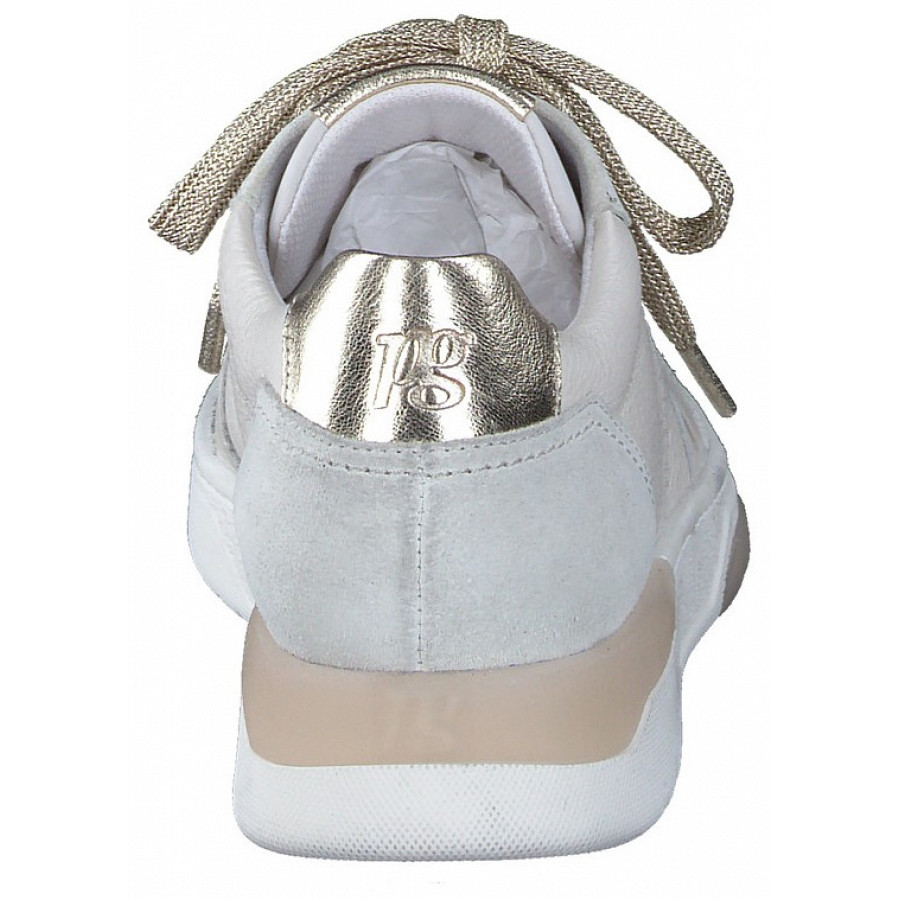 Paul Green Damen Sportlicher Schnürer In Ice Ivory