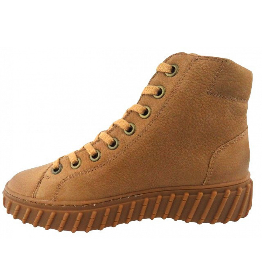 Paul Green Damen Grained Nubuk Tan Stiefelette In 07 Mittelbraun