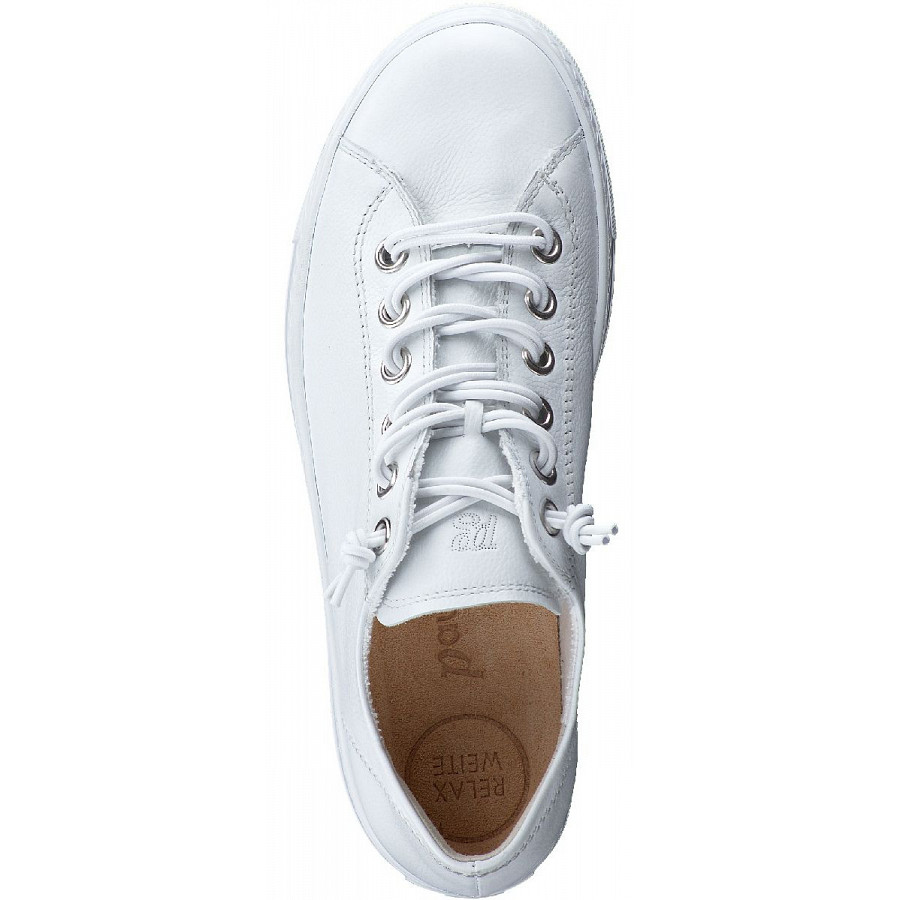 Paul Green Damen Schnürer In White Silver