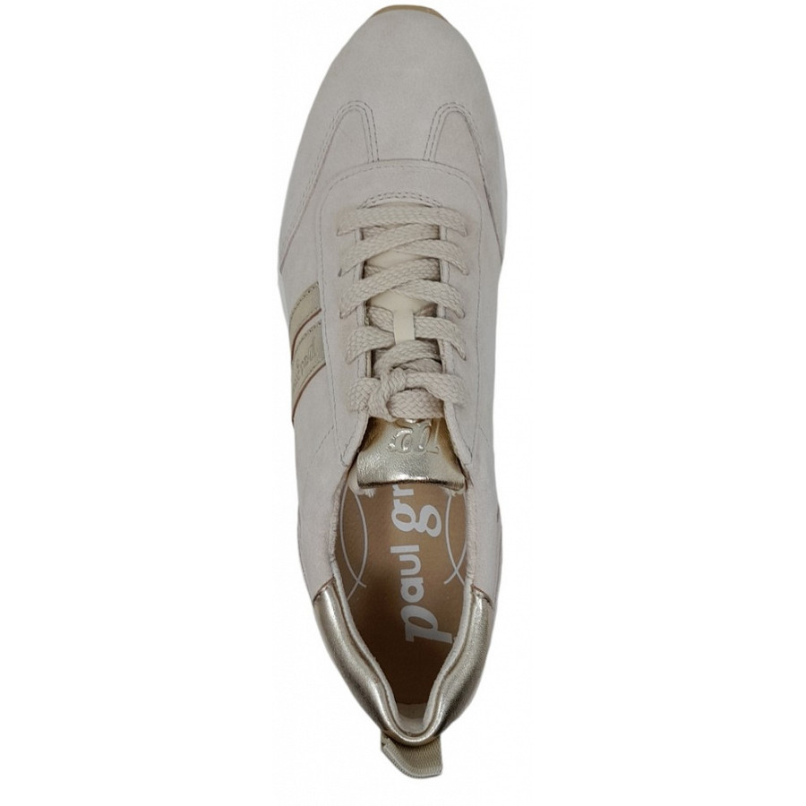Paul Green Damen Sportlicher Schnürer In Shell Platino