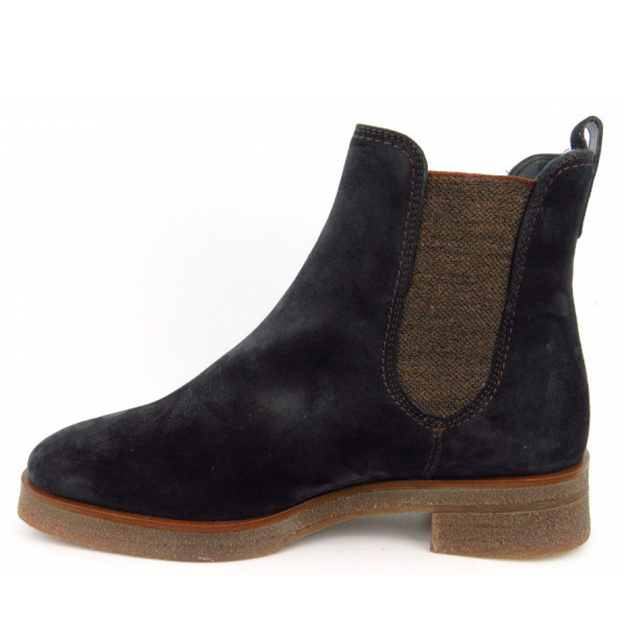 Paul Green Damen Softnubuk Chelsea Boot In 0 Schwarz