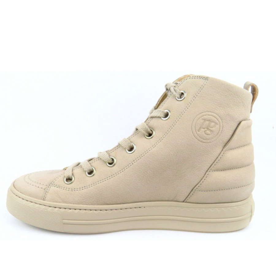 Paul Green Damen Sportnubuk Almond Sneaker In Beige
