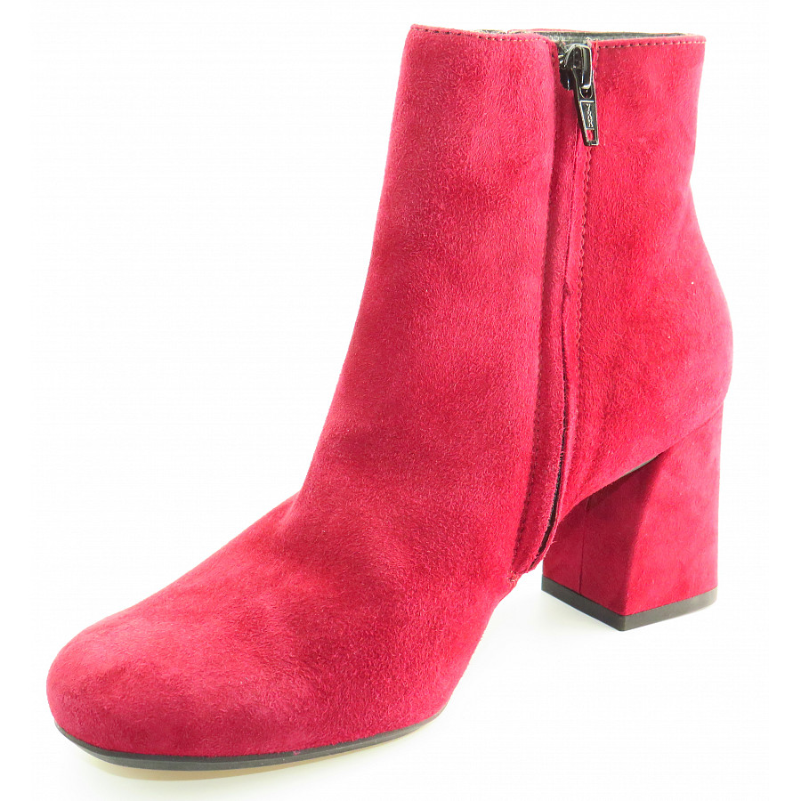 Paul Green Damen Samtziege Rubin Stiefelette In Rubin