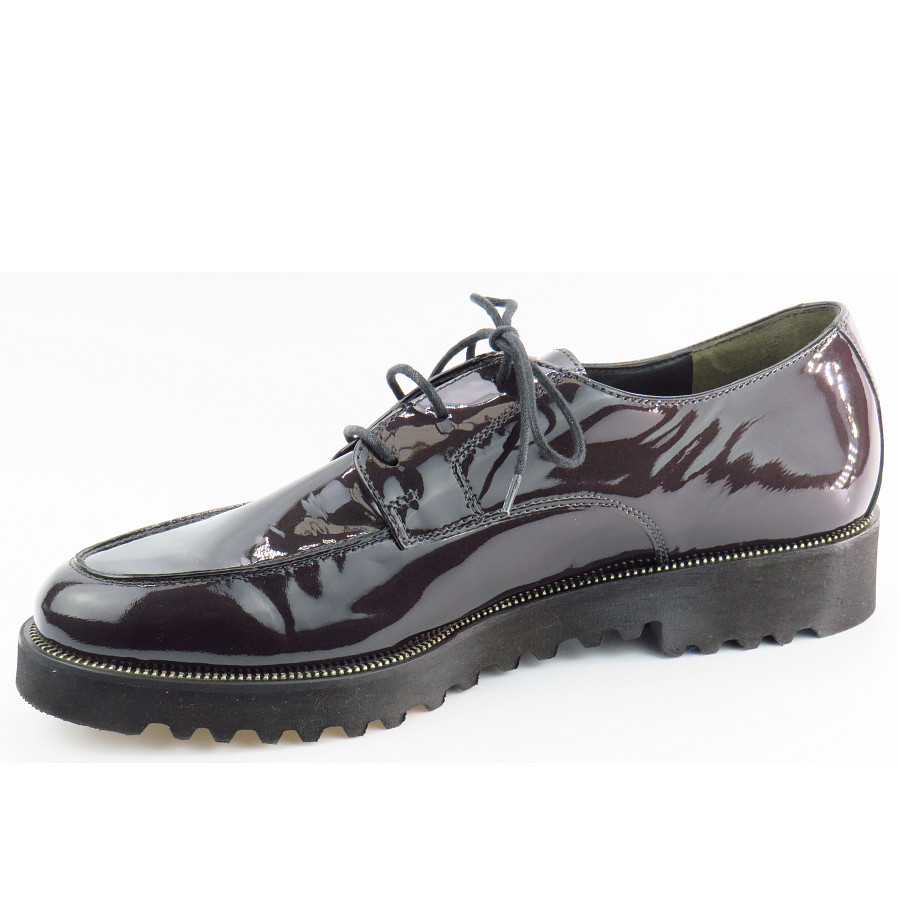 Paul Green Damen Softlack Met.Graphit Eleganter Schnürer In Graphit
