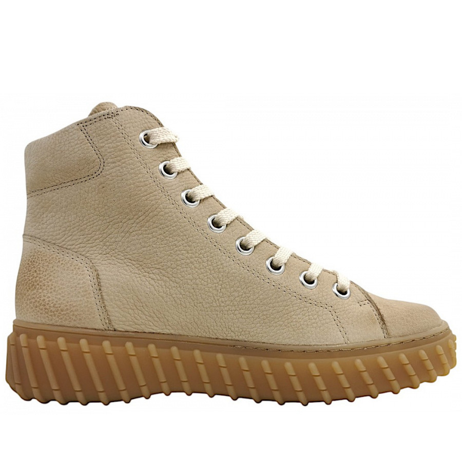 Paul Green Damen Schnürstiefel In Almond 01