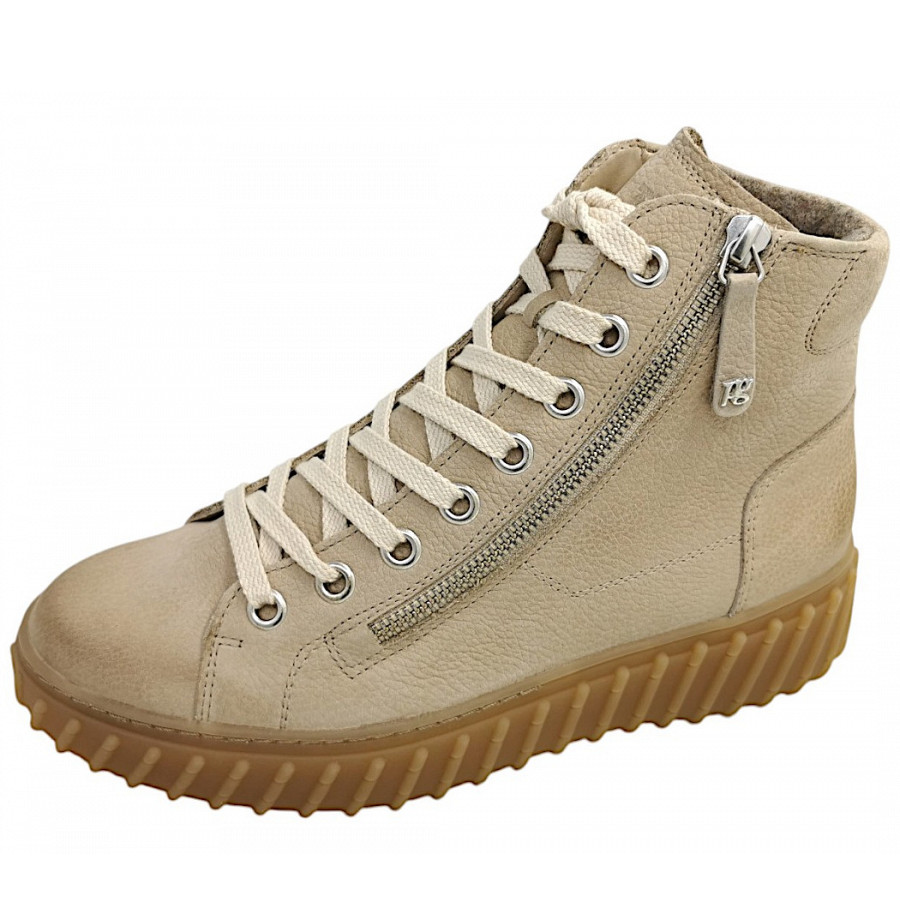 Paul Green Damen Schnürstiefel In Almond 01