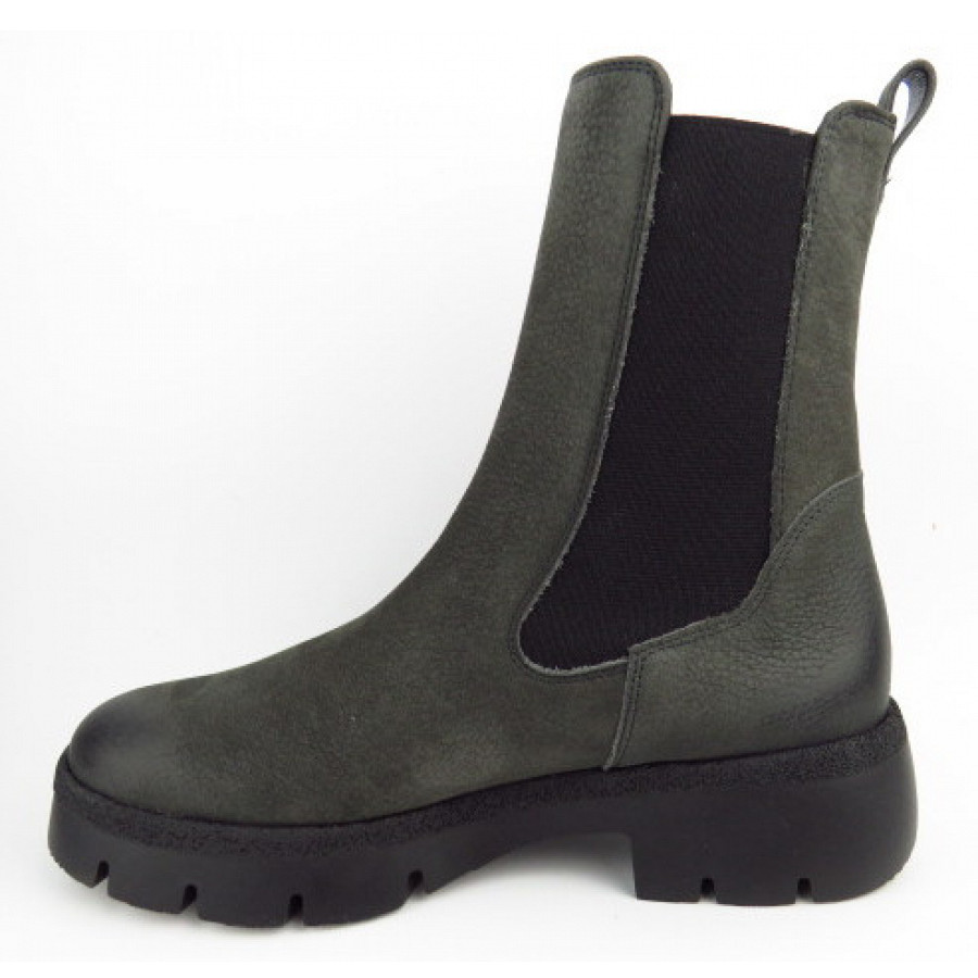 Paul Green Damen Grained Nubuk Iron Chelsea Boot In Grau