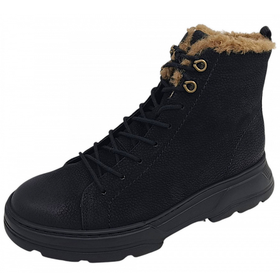 Paul Green Damen Schnürstiefel In Black 038