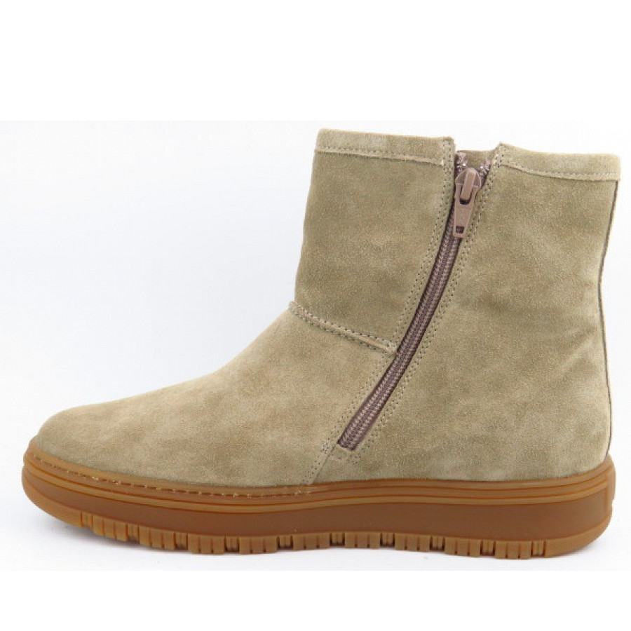 Paul Green Damen Soft Suede Grain Boots In Beige