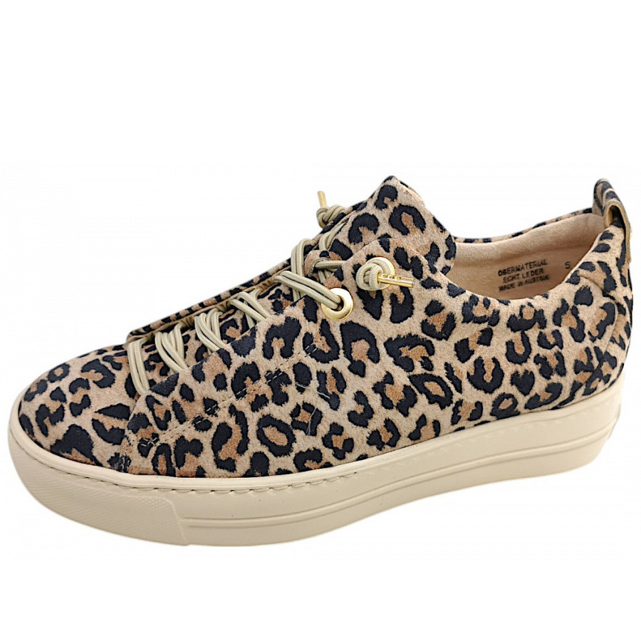 Paul Green Damen Sportlicher Schnürer In 047 Leopardino/Desert