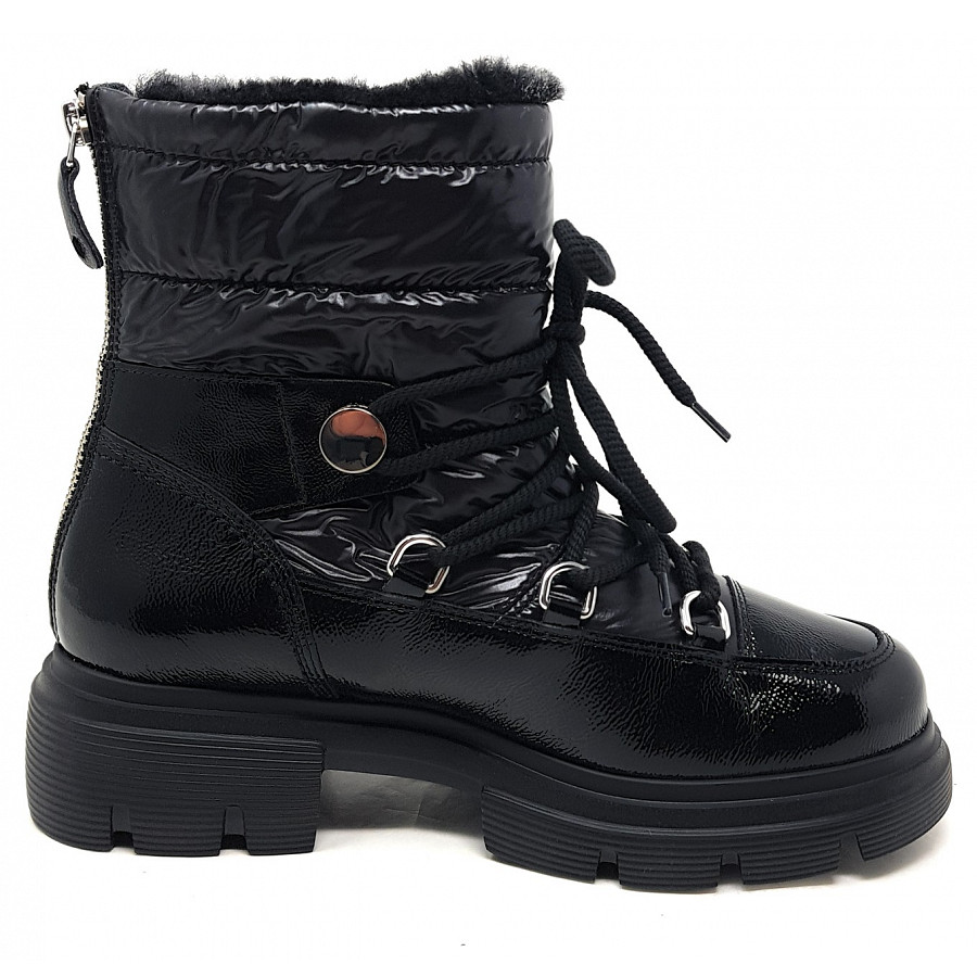 Paul Green Damen Schnürstiefel In Cosmos Black
