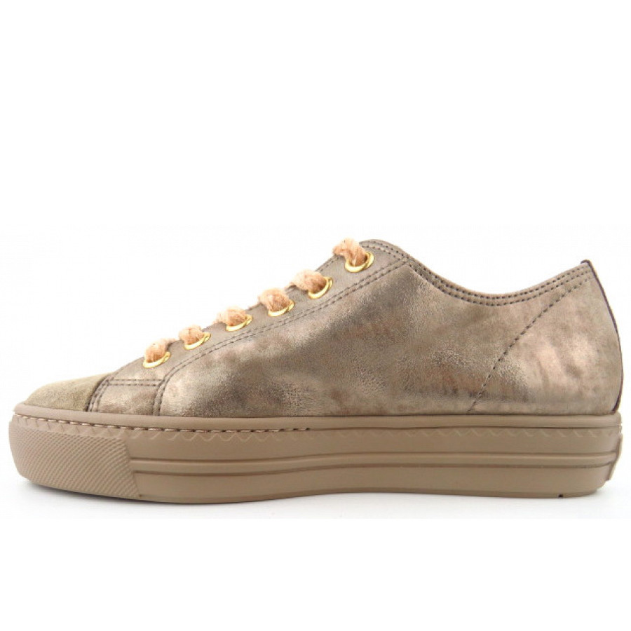 Paul Green Damen Almond Champagne Sportlicher Schnürer In Beige