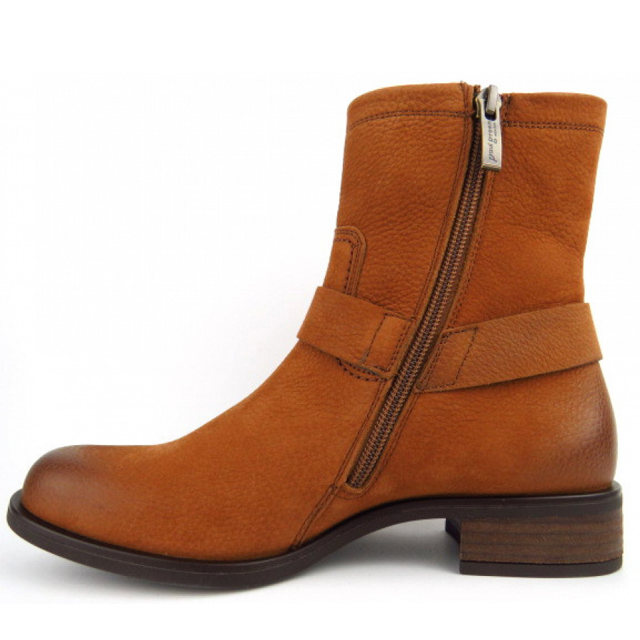 Paul Green Damen Grained Nubuk Toffee Stiefelette In Mittelbraun