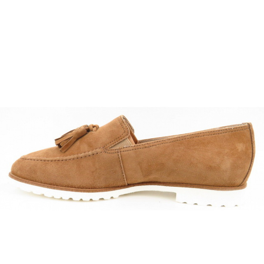 Paul Green Damen Samtziege Soft Sisal Slipper In 3 Mittelbraun