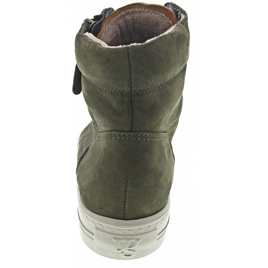 Paul Green Damen Sneaker High In Oliv-Cognac