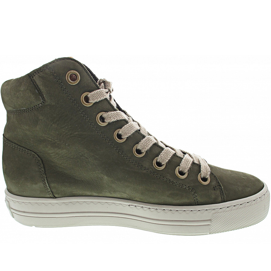 Paul Green Damen Sneaker High In Oliv-Cognac
