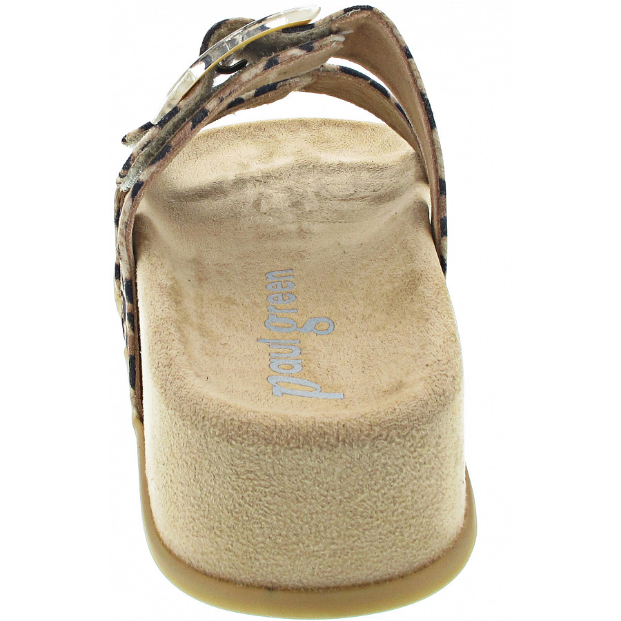 Paul Green Damen Pantolette In Leopardino Desert