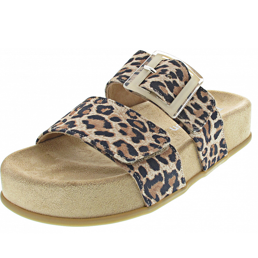 Paul Green Damen Pantolette In Leopardino Desert