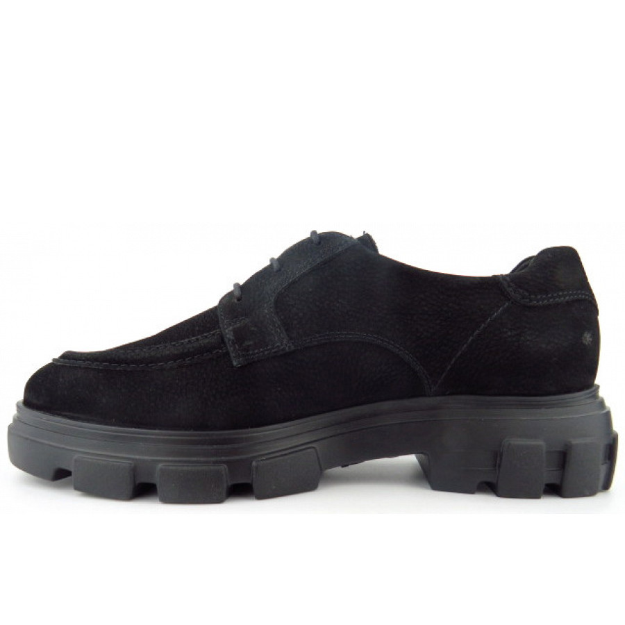 Paul Green Damen Nubuk Black Elegante Schnürer In Schwarz