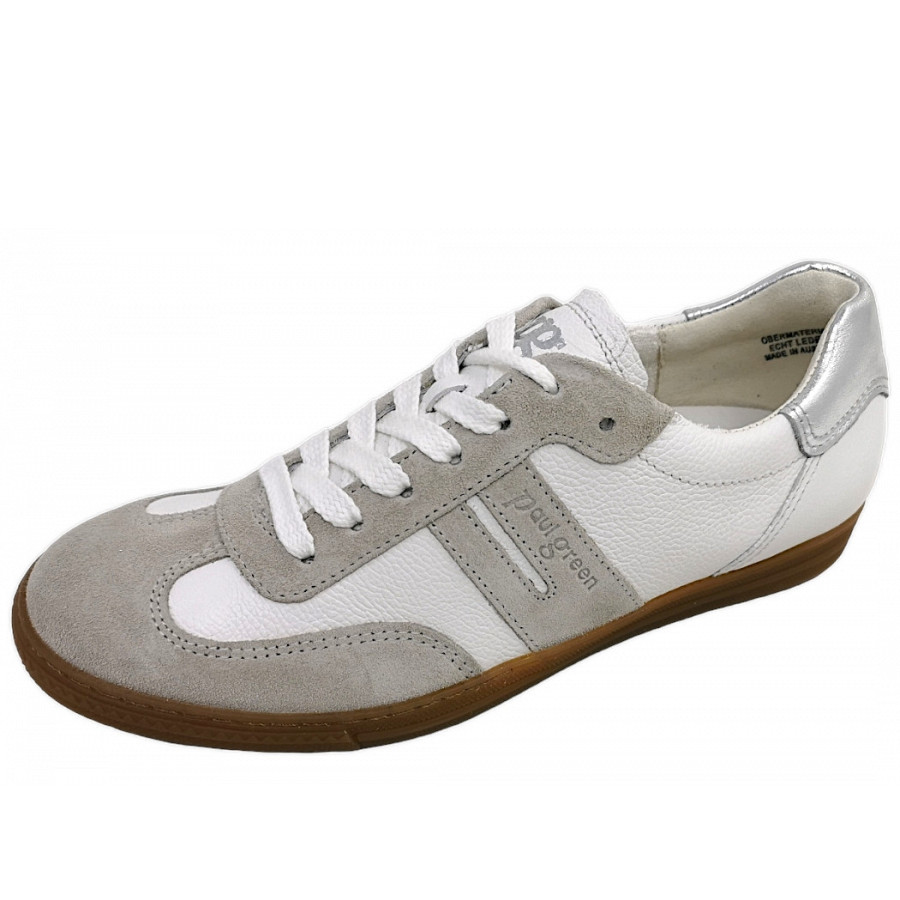 Paul Green Damen Sportlicher Schnürer In 076 Pearl/White