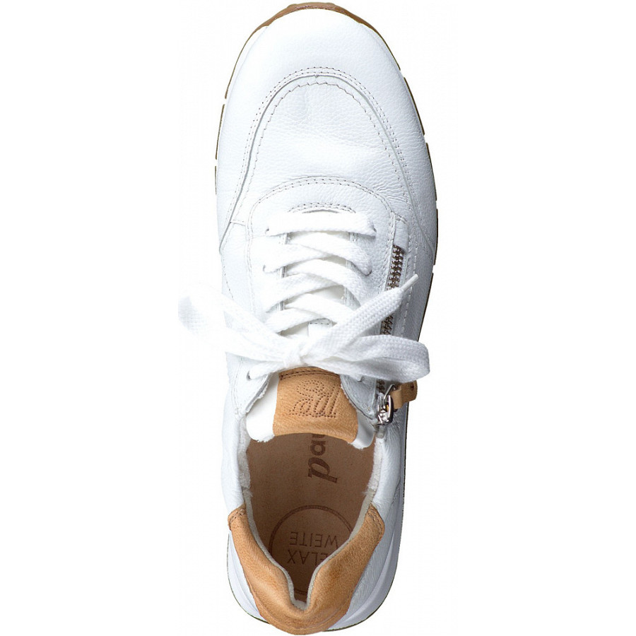 Paul Green Damen Sportlicher Schnürer In White Simba