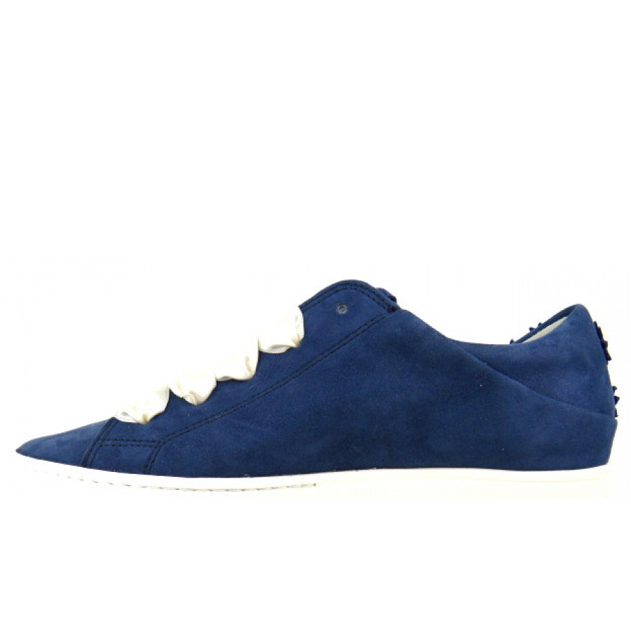 Paul Green Damen Samtziege Metallic Space Sneaker Low In Blau