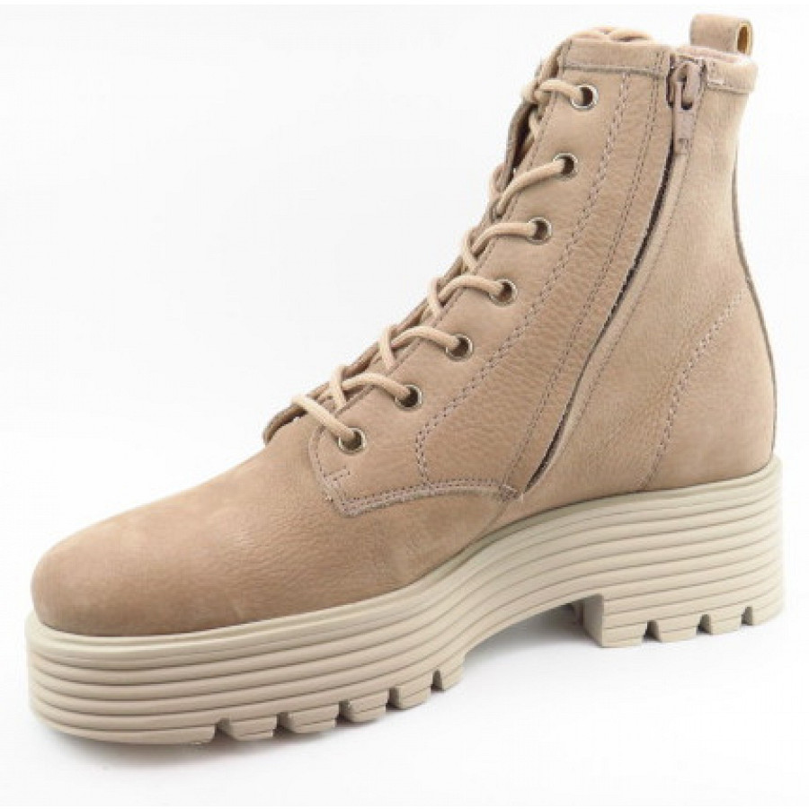 Paul Green Damen Nubuk Champagne Stiefelette In 4 Beige