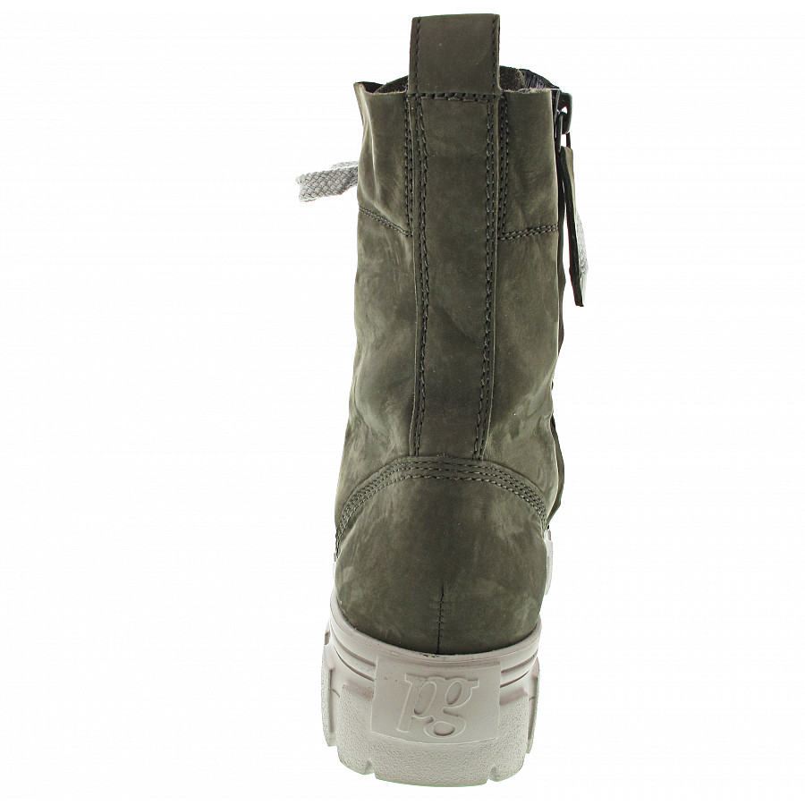 Paul Green Damen Schnürstiefel In Oliv