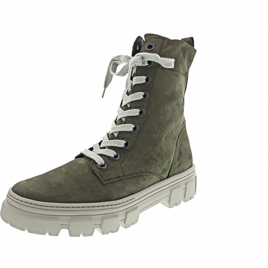Paul Green Damen Schnürstiefel In Oliv