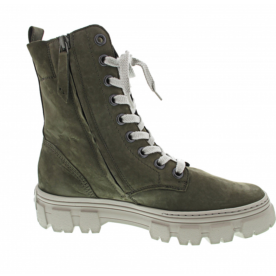 Paul Green Damen Schnürstiefel In Oliv